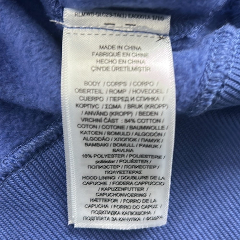 Polo Ralph Lauren blue cropped hoody size XS NWT - Picture 4 of 8